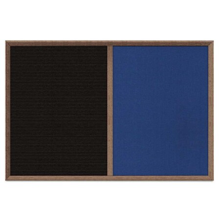 United Visual Products Enclosed Corkboard, 1 Door, 24"x36", 4" Fra, UV3422-GOLD-CLOUD UV3422-GOLD-CLOUD